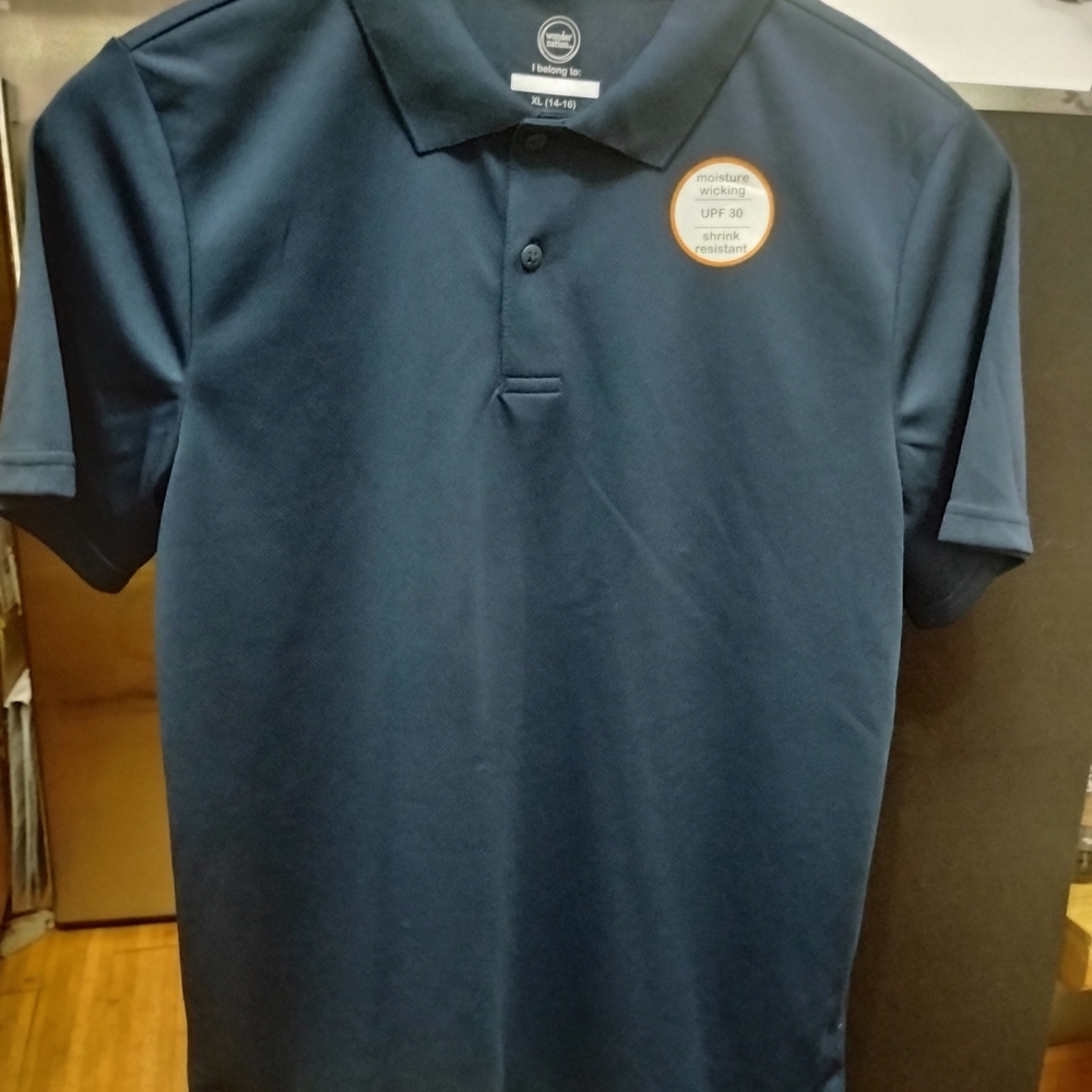 wonder nation Navy Short-Sleeve Polo